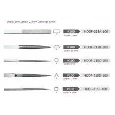 Miracle Heavy Duty Diamond Files HDDF-215S-100
